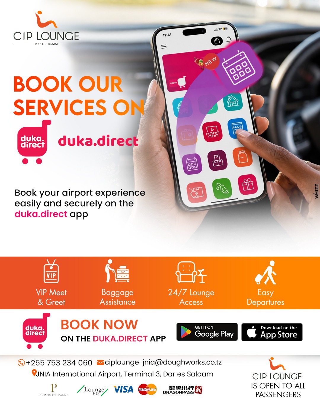 Book our services on duka direct