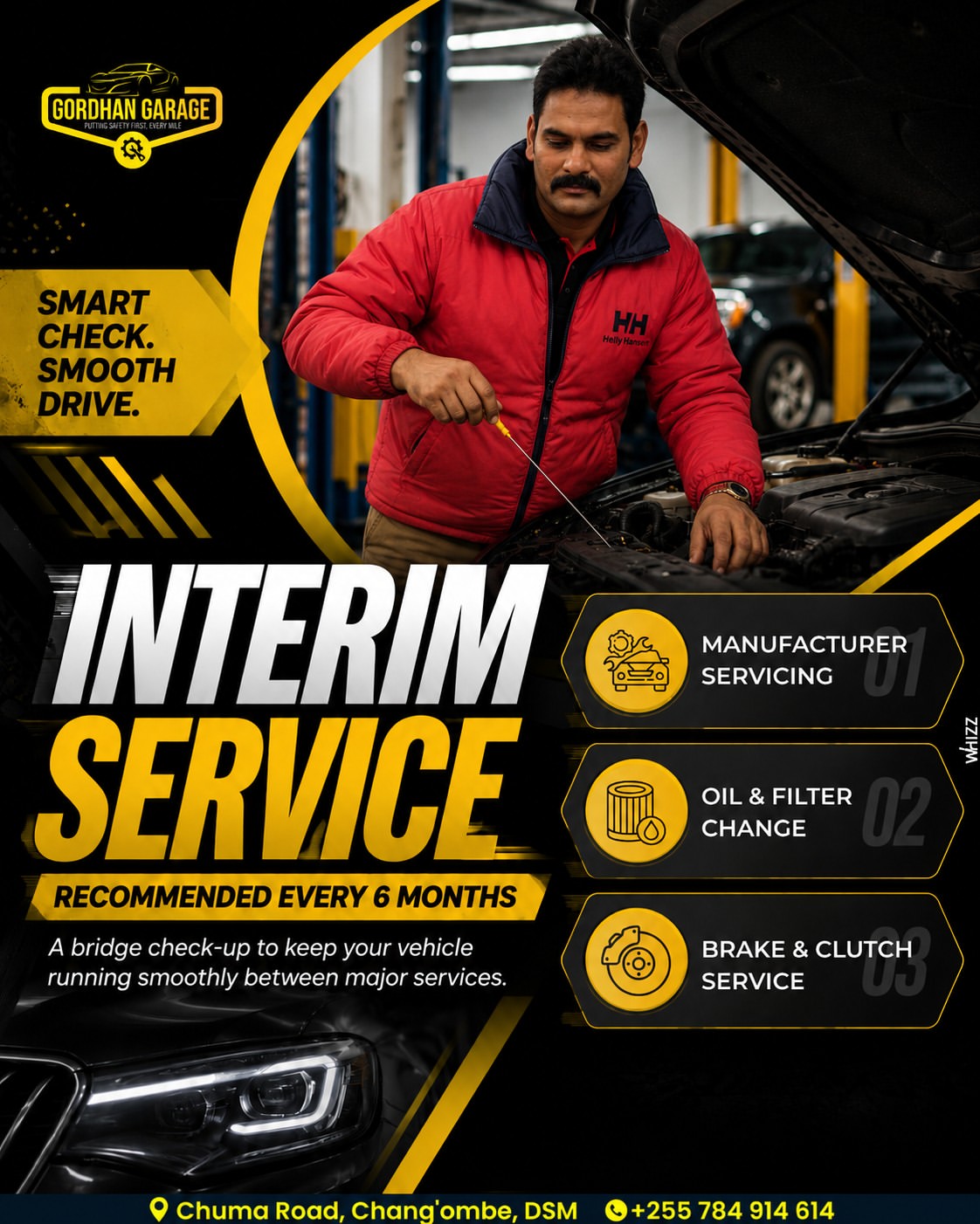 Keep your vehicle running at its best with Gordhan Garage's Interim Service.