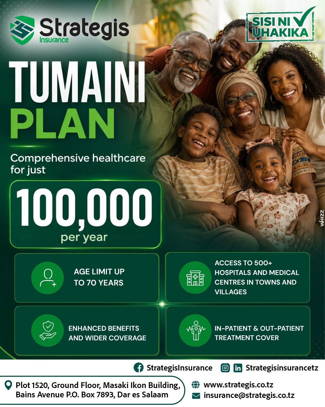 Tumaini Plan for only 100,000 per year