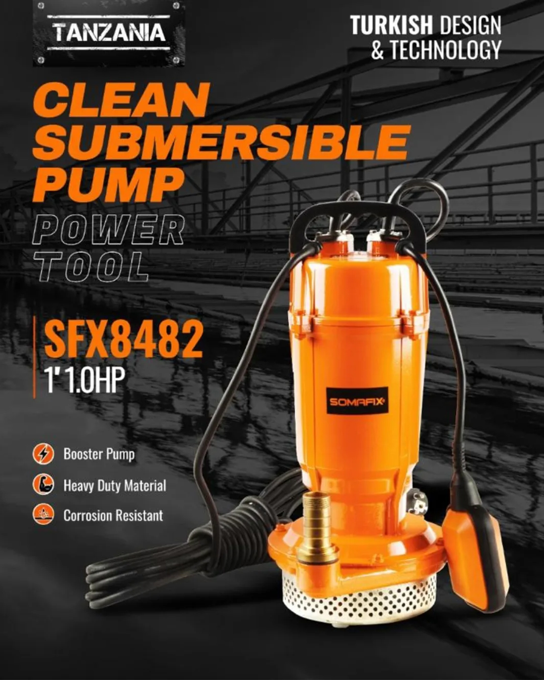 Clean submersible pump tool
