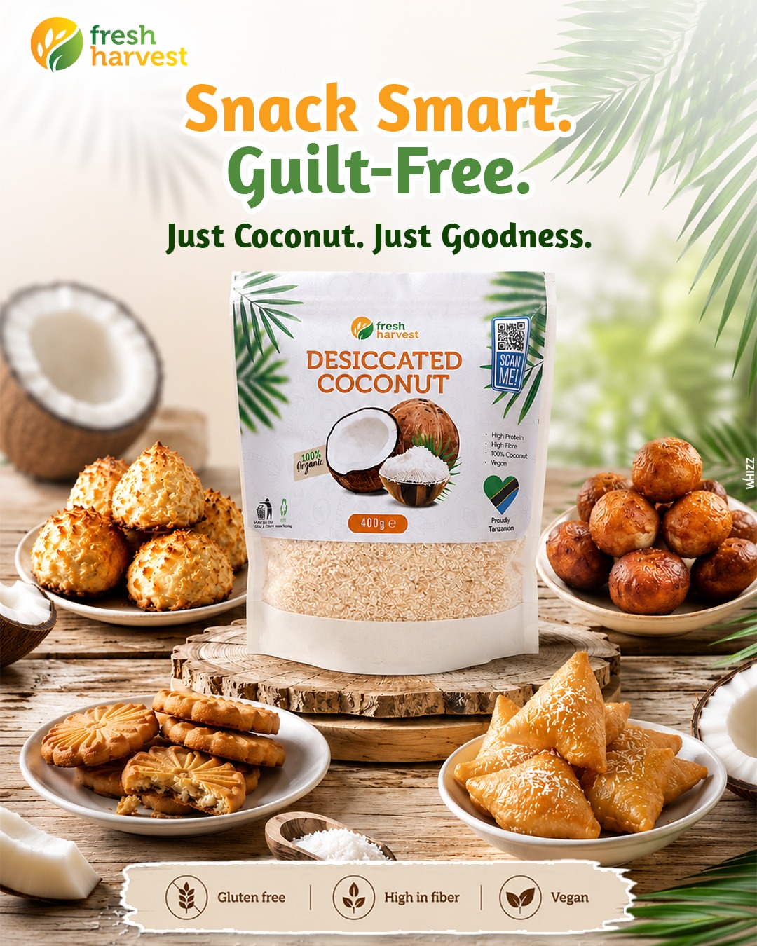 Snack smarter with the natural goodness of Desiccated Coconut! 