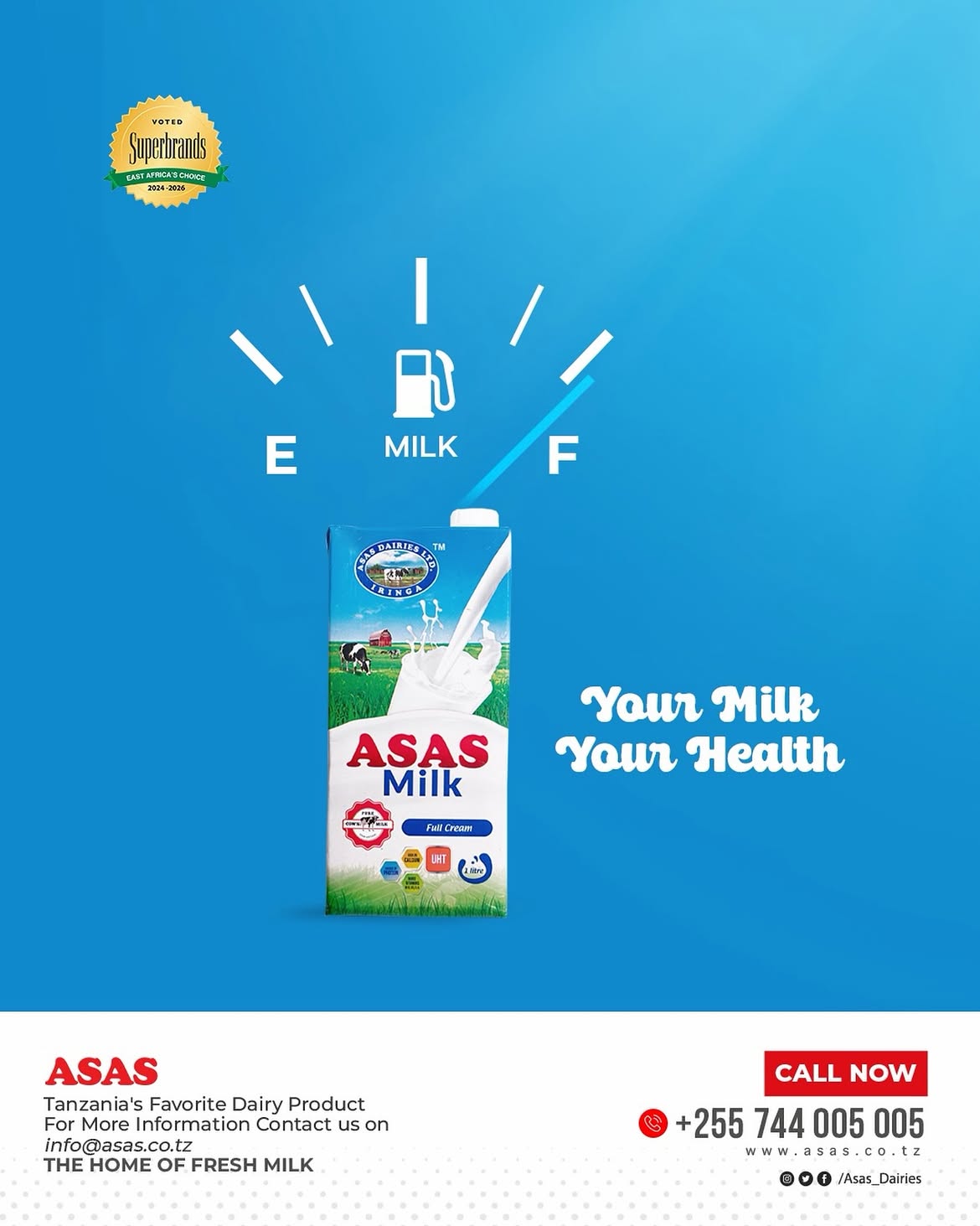 Fuel your day the natural way with ASAS Milk! 
