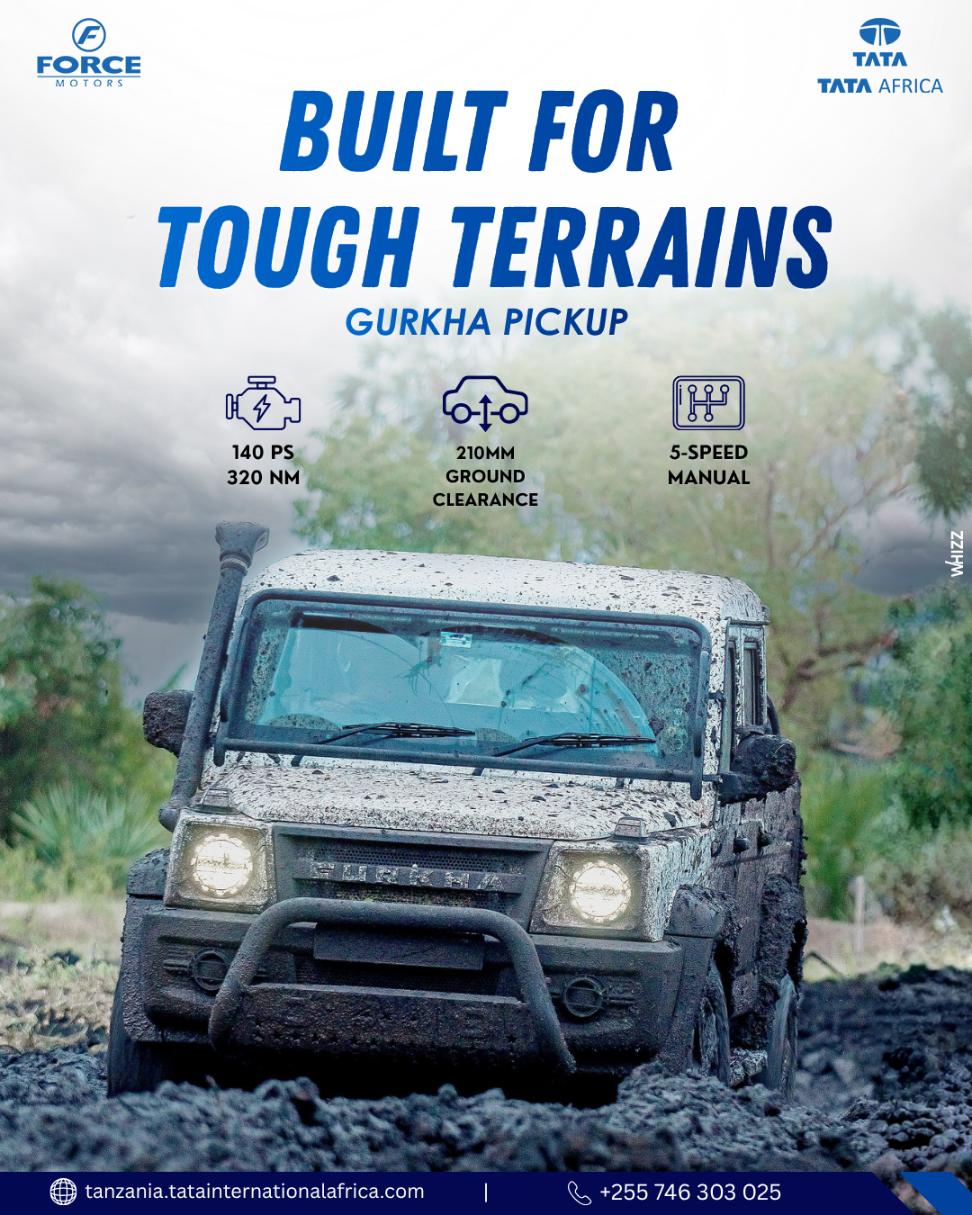 Conquer tough terrains with Gurkha Pickup
