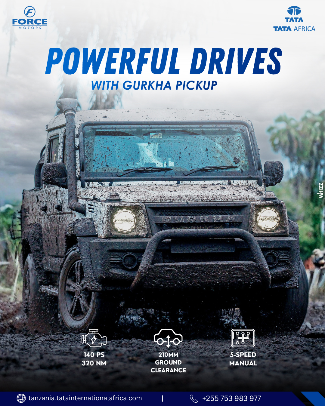 Take on tough roads with the Gurkha Pickup