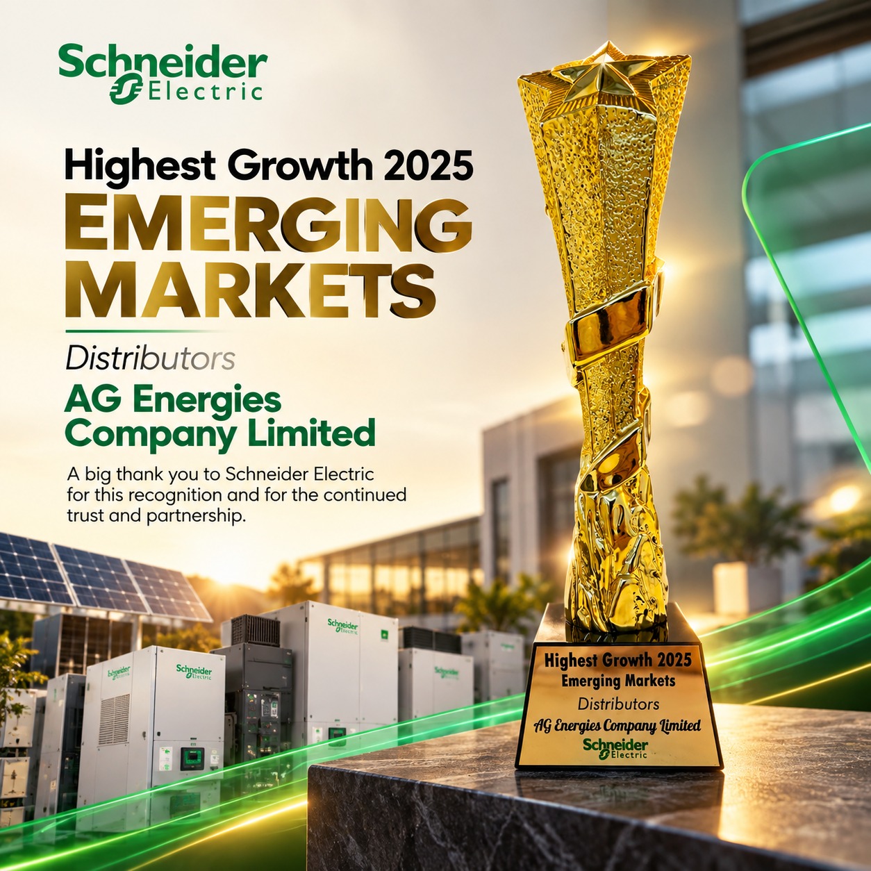 Awarded Highest Growth 2025 - Emerging Markets Distributor