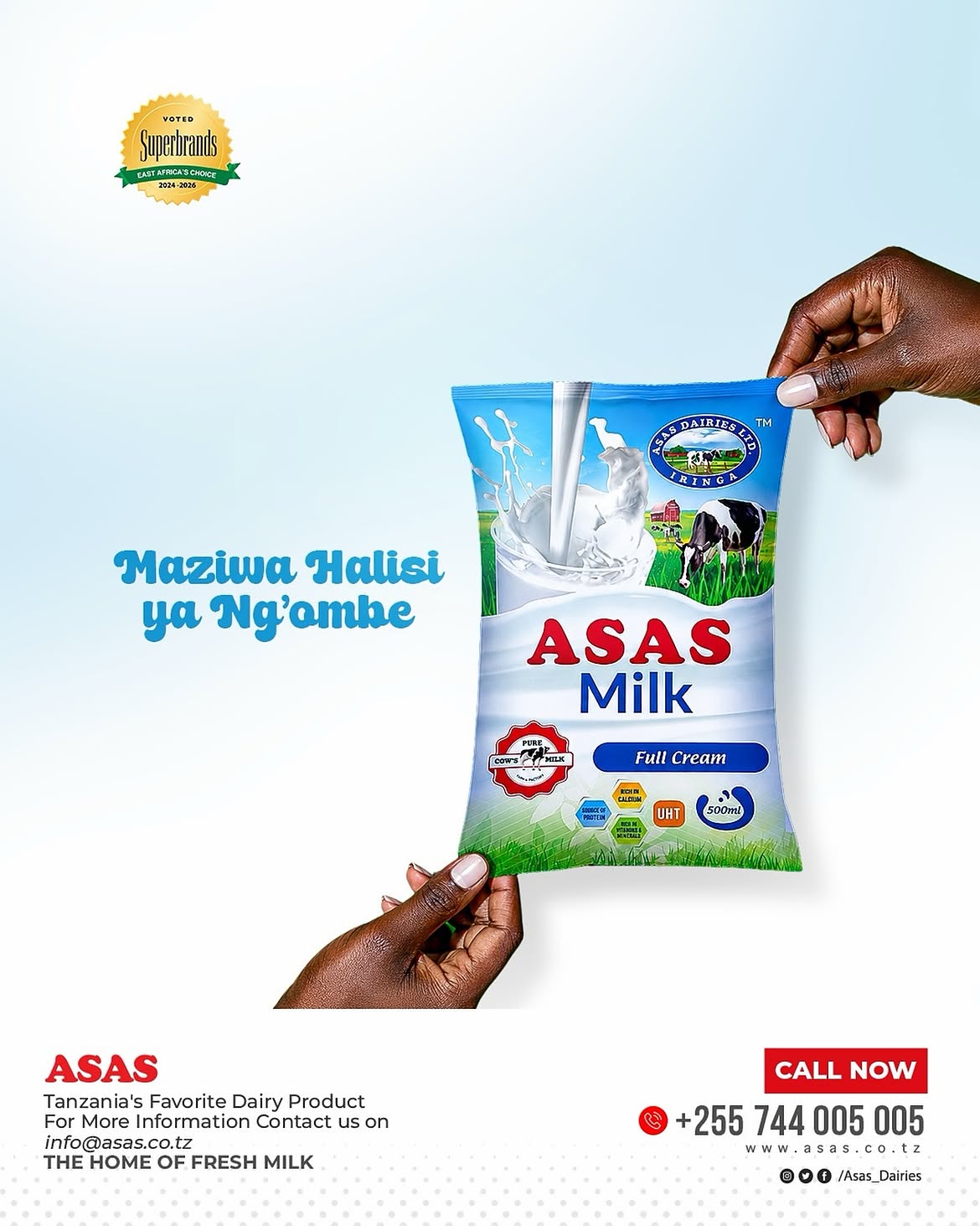 Pure full cream milk for everyday