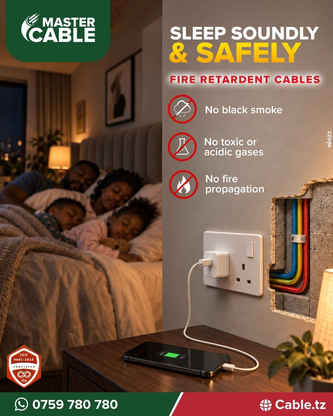 Master Cable Fire Retardant Cables are designed to help reduce fire risks
