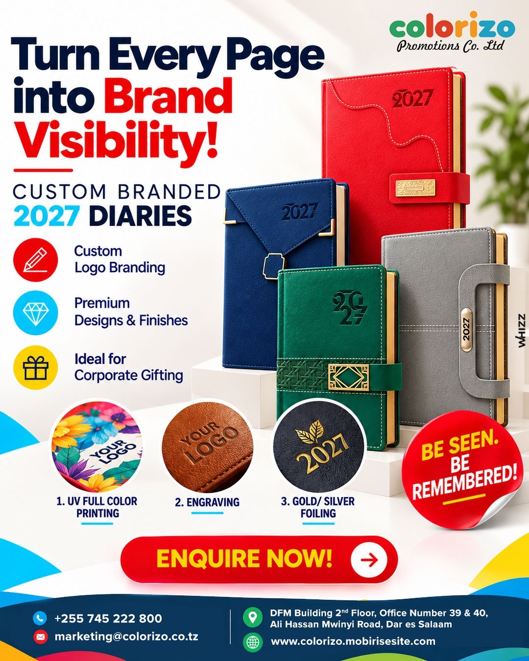 Custom 2027 Diaries