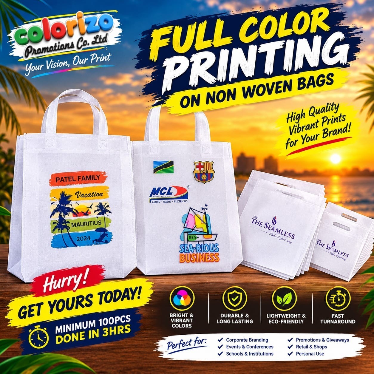 olorizo delivers high-quality prints that bring your brand to life.