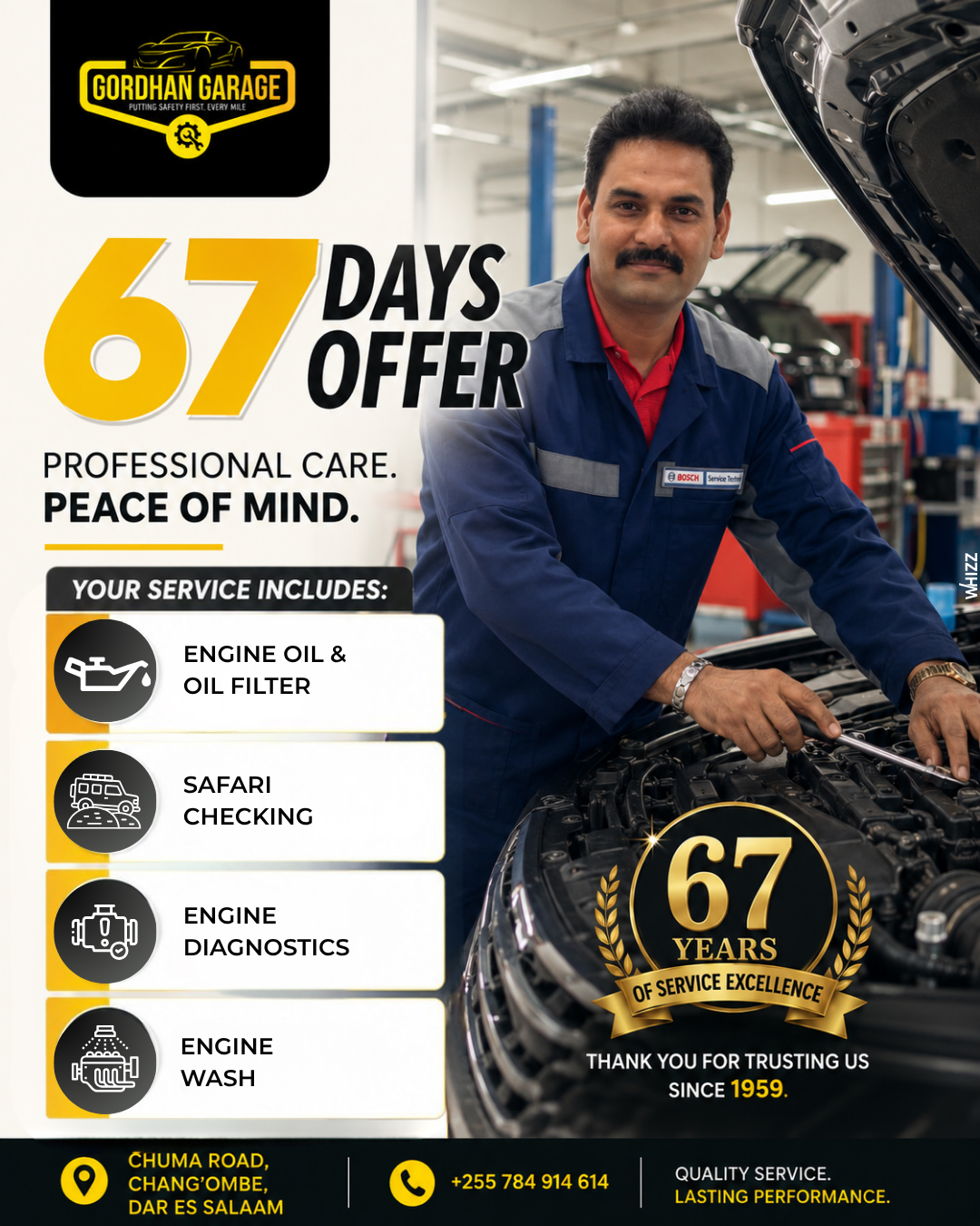  Celebrate 67 years of trusted vehicle care with Gordhan Garage's