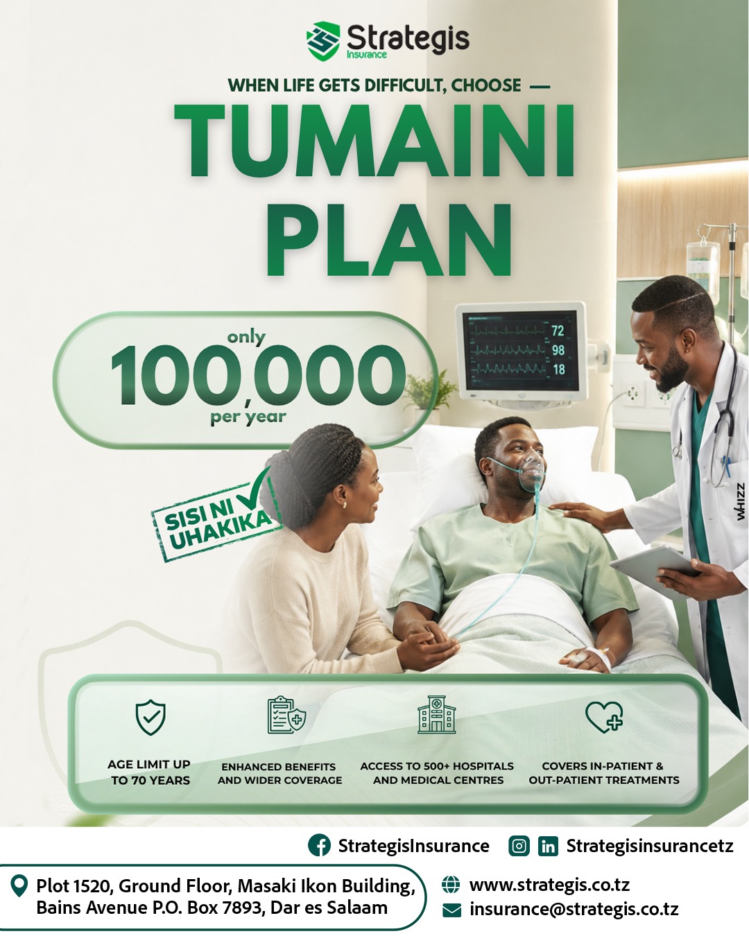 Health Insurance - only TZS 100,000/year