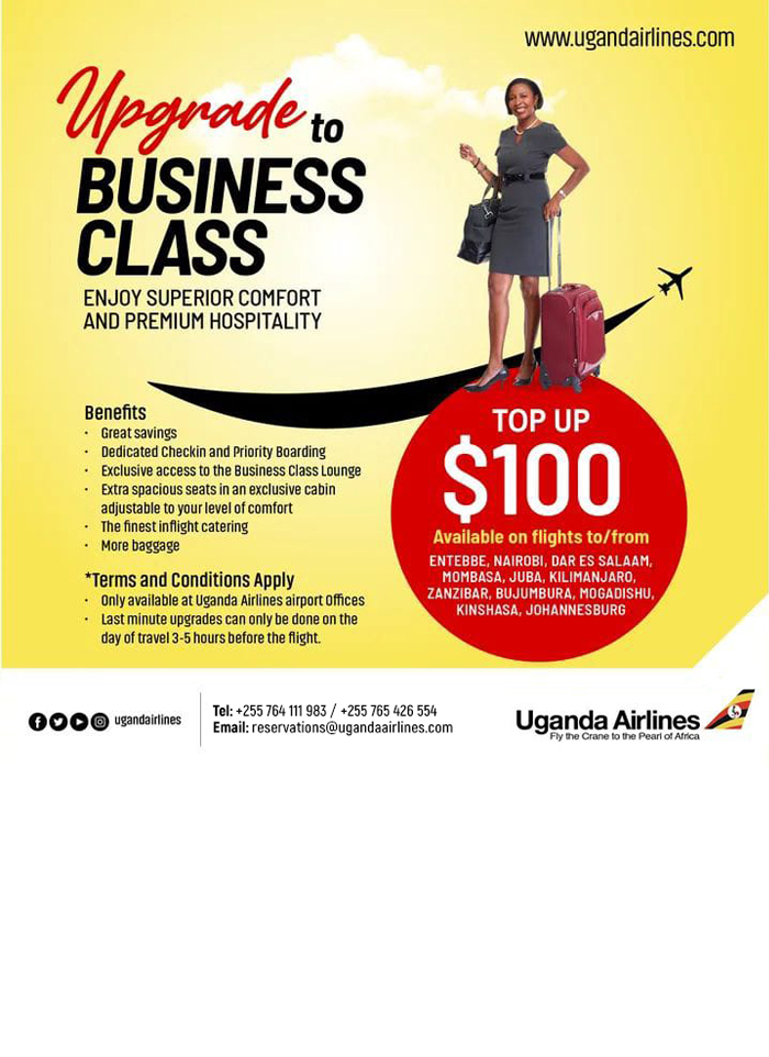 Uganda Airlines in Dar es salaam - Tanzania – WhizzTanzania